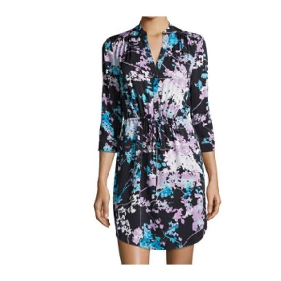 Diane von Furstenberg Freya Floral Daze Shirtdress Women’s 8 - Picture 1 of 7